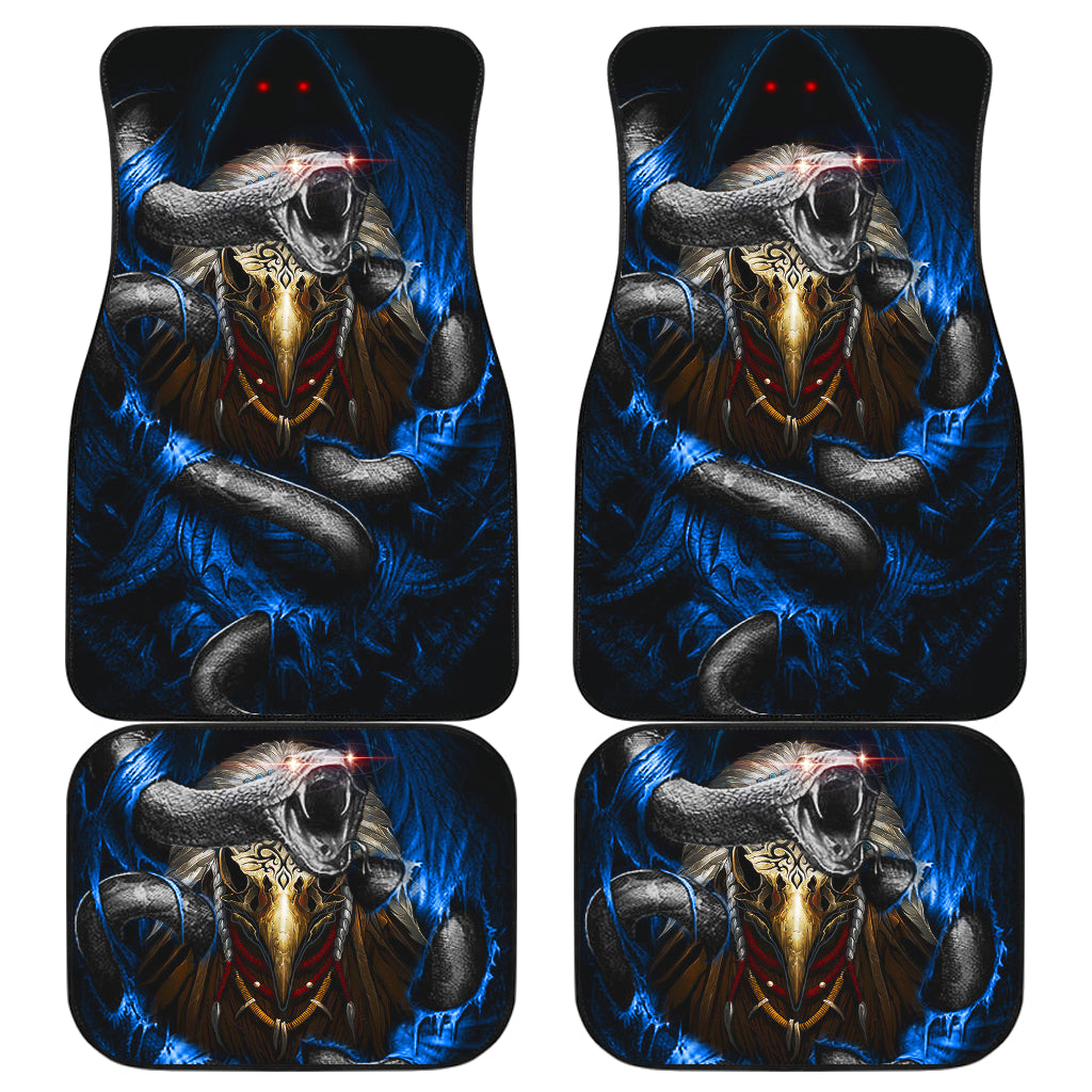 Set 4 pcs skull dragon car mats