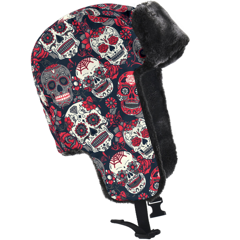 Sugar skull Trapper Hat