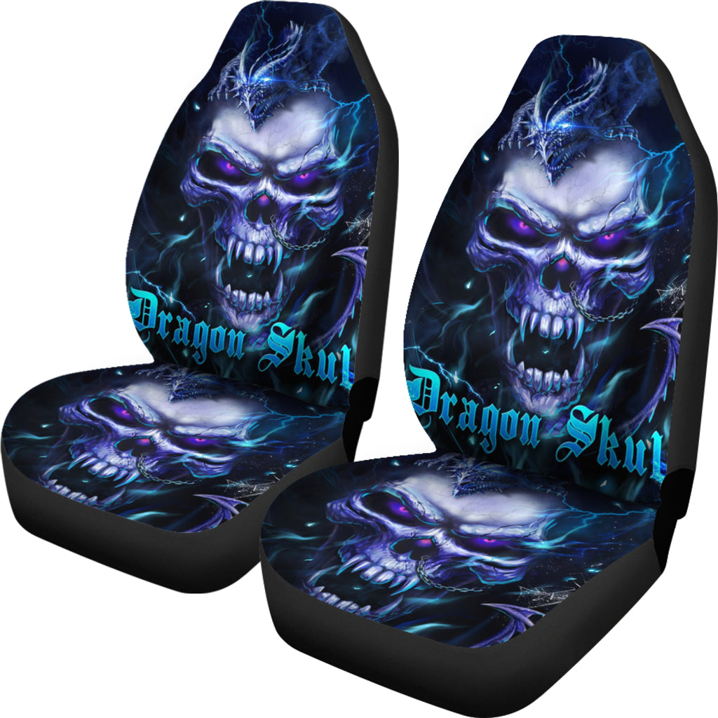 Set of 2 pcs dragon skull seat covers