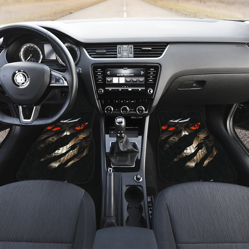 Set of 4 pcs grim reaper skull car mats