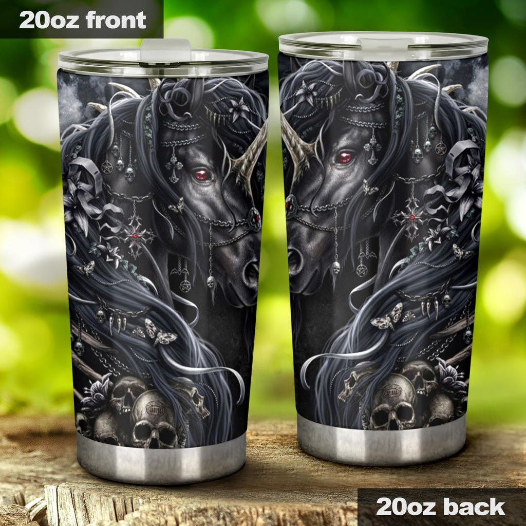 Skull horse tumbler cup