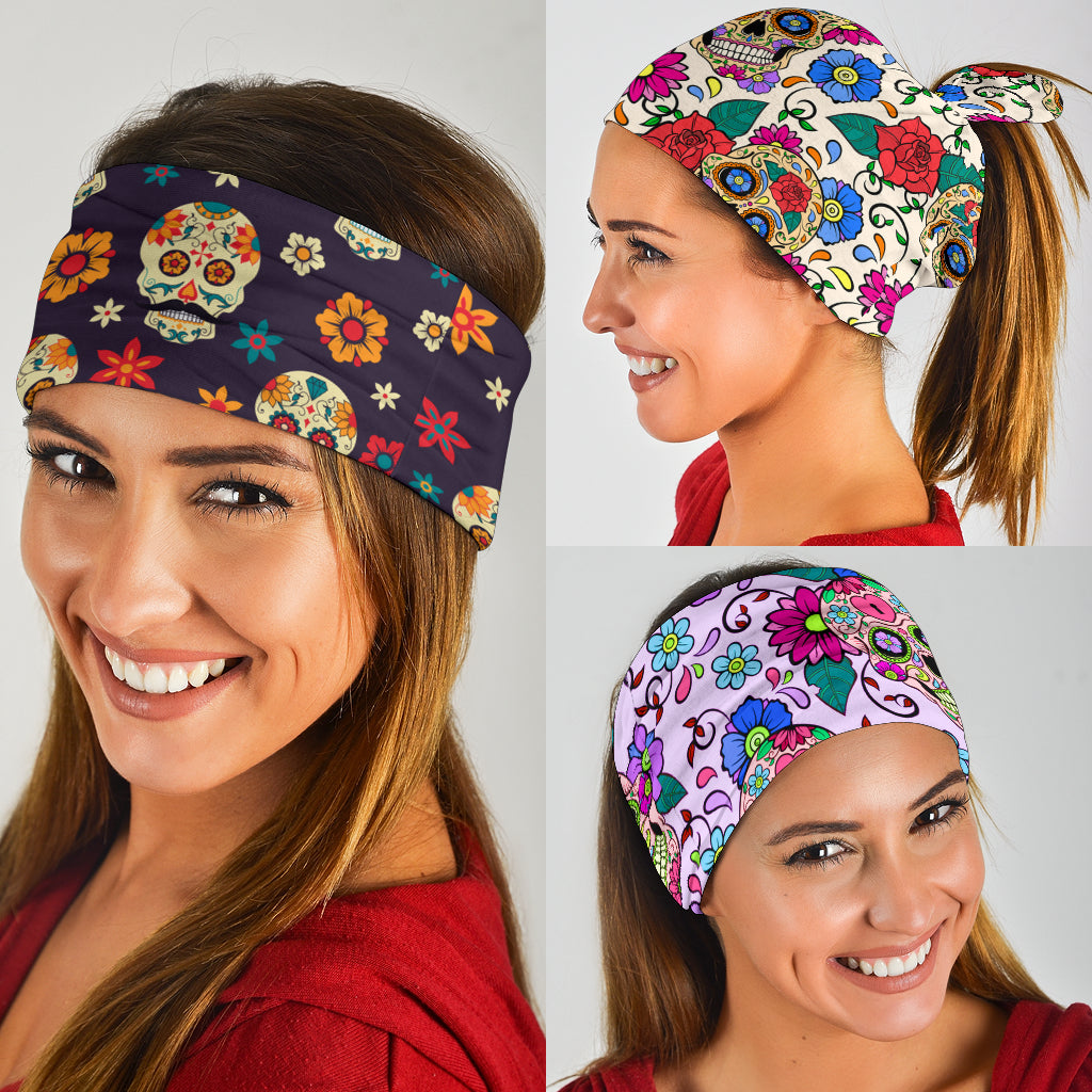 Set of 3pcs sugar skull bandana