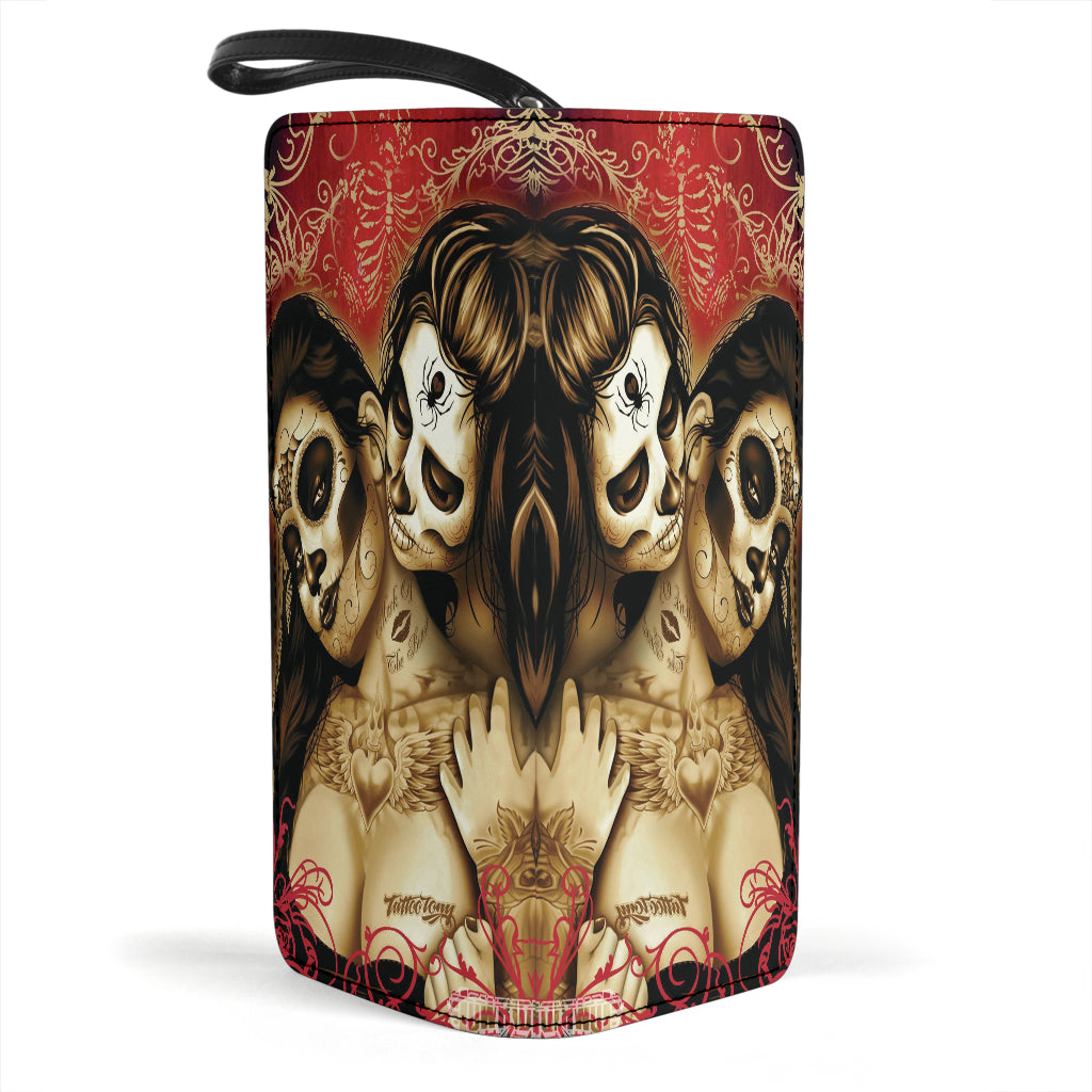 Day of the dead sugar skull girls wallet