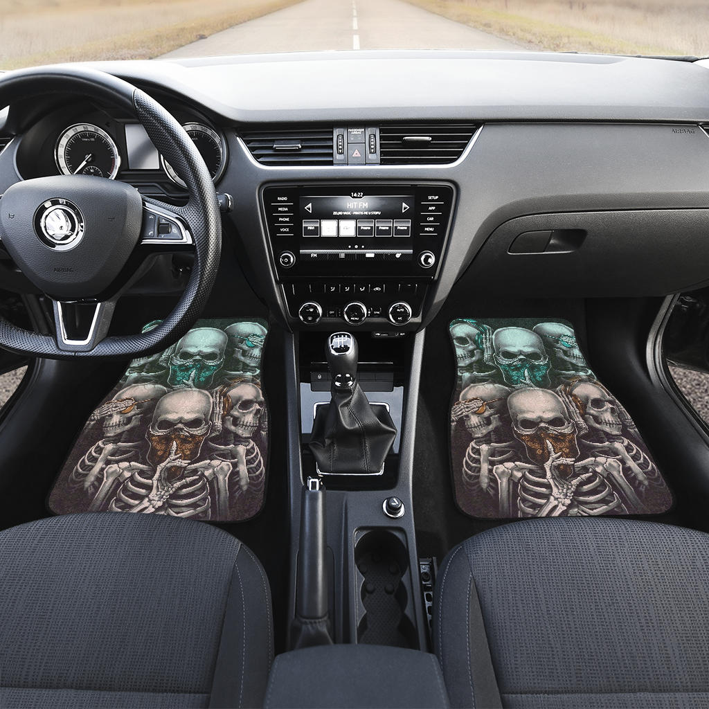 Set of 4 pcs no see no hear no speak car mats