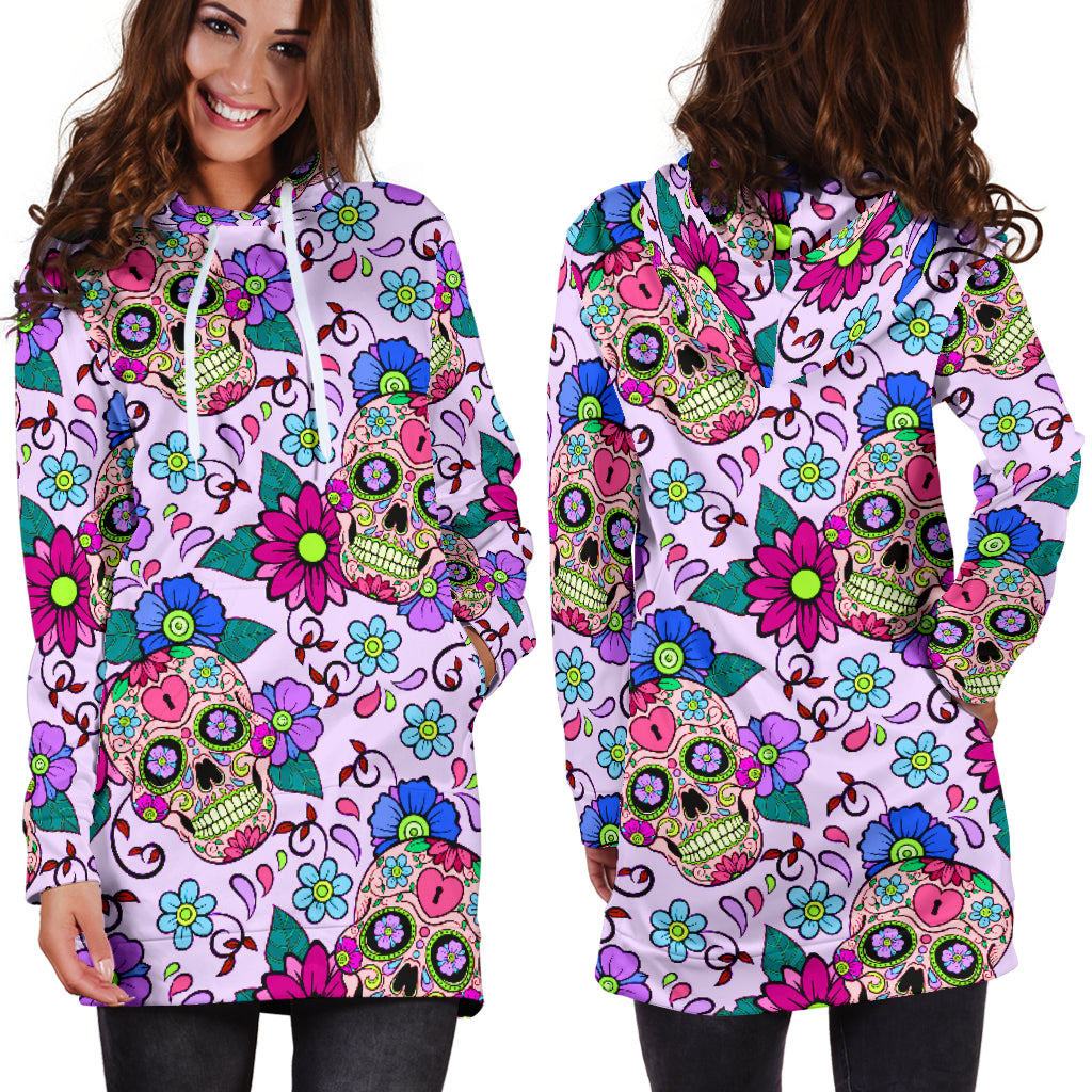 Women's Sugar skull hoodie dress