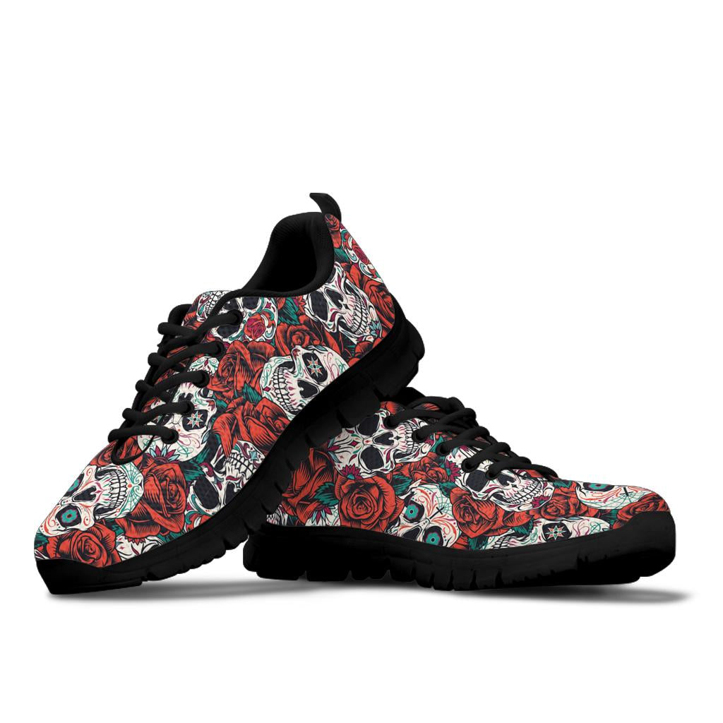 Black sugar skull sneakers