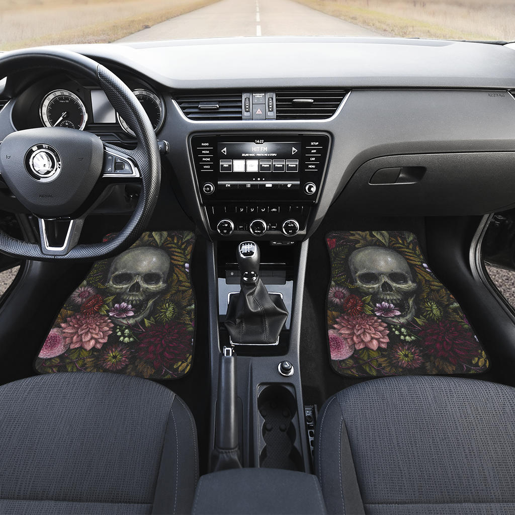 Set of 4 pcs skull car mats