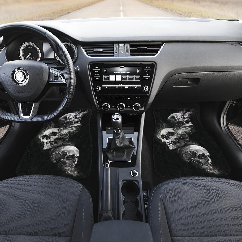 Set 4 pcs sugar skull car mats