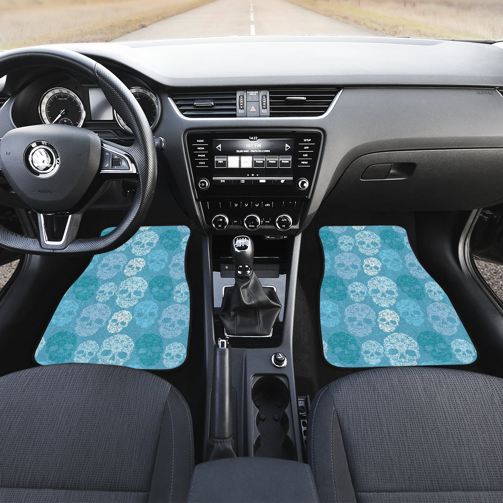 Set 4 pcs sugar skull car mats