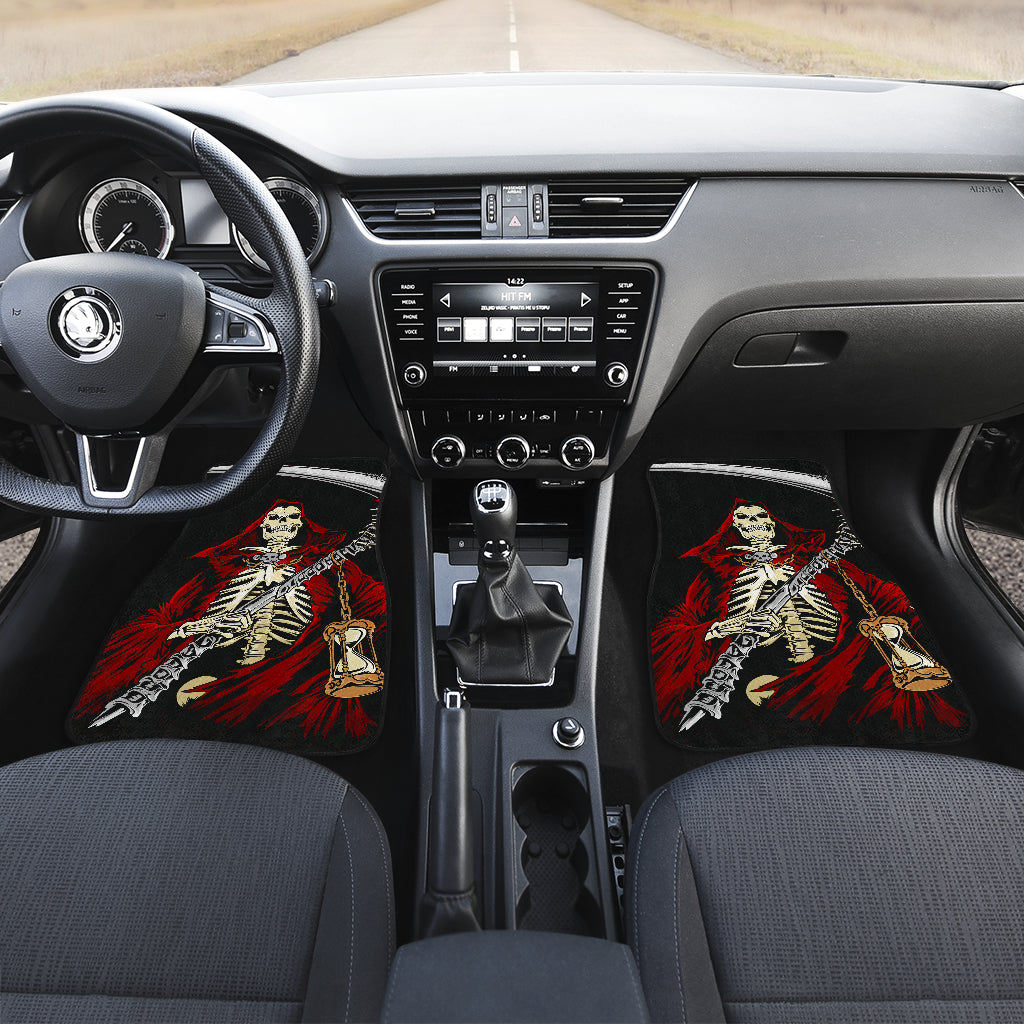 Set of 4 pcs grim reaper car mats