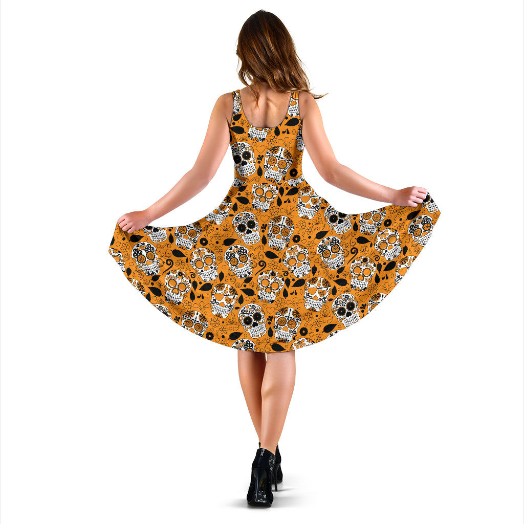 Orange Sugar Skull Dress