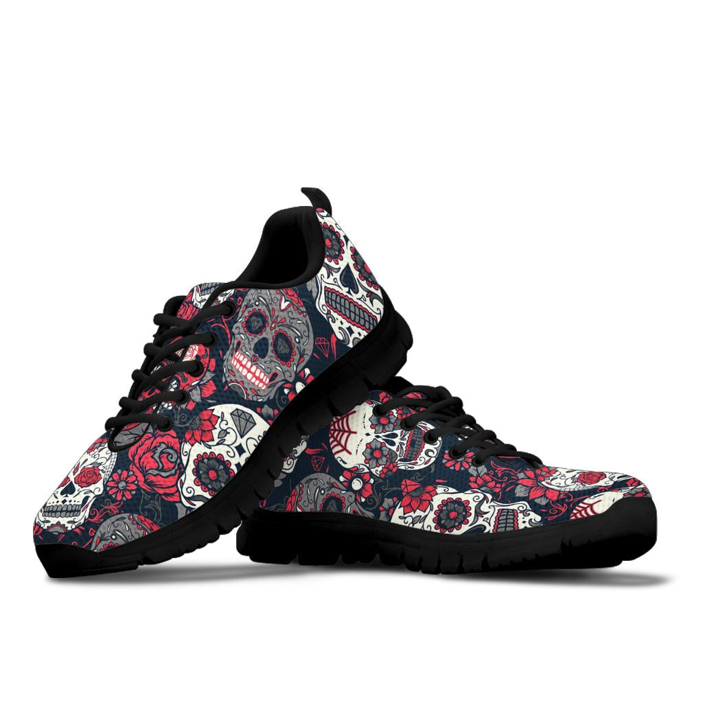 Sugar skull day of the dead women's sneakers shoes
