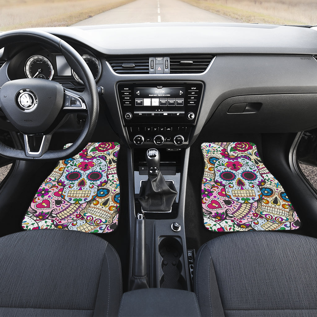 Sugar skull car seat covers & mats