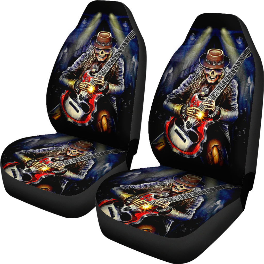 Set 2 pcs Gothic skull car seat covers