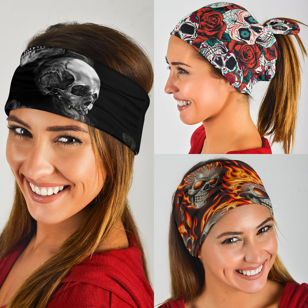 Set of 3 awesome skull bandana