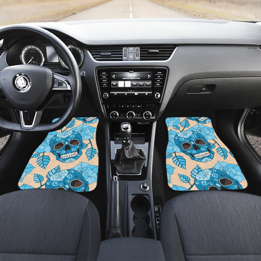 Sugar skull Day of the dead car mat