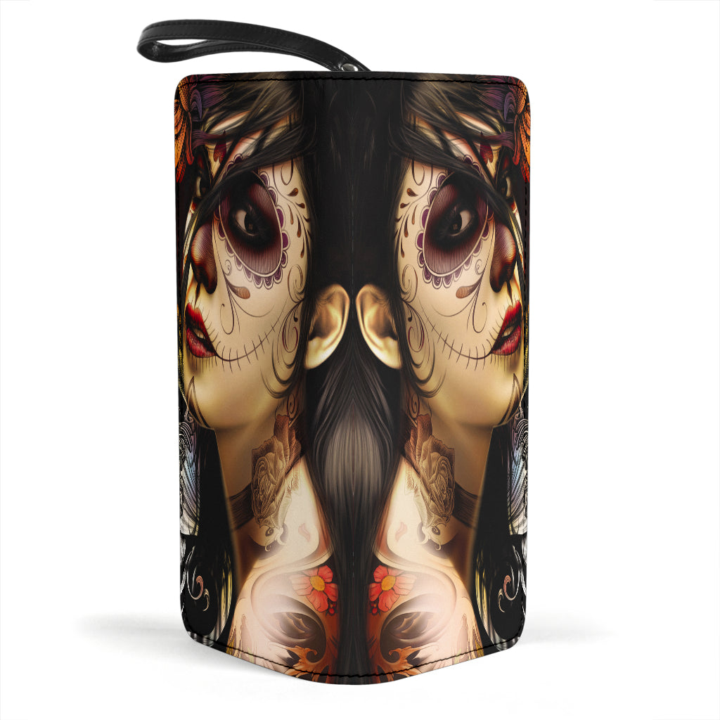 Day of the dead sugar skull girl wallet