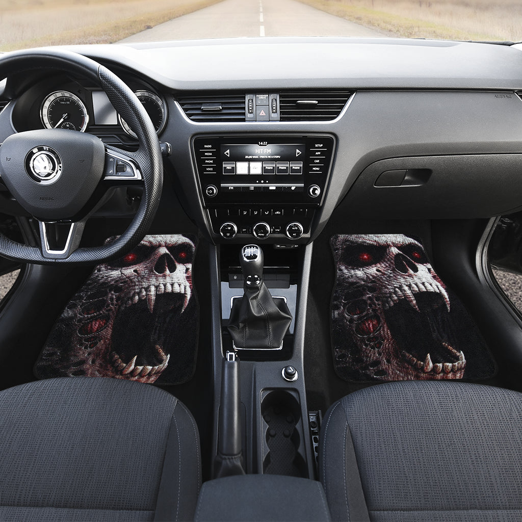 Set of 4 pcs awesome skull car mats