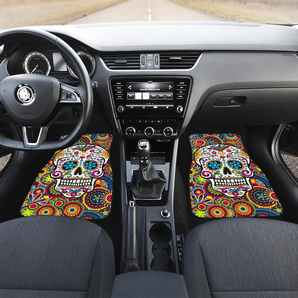 Sugar skull car mats