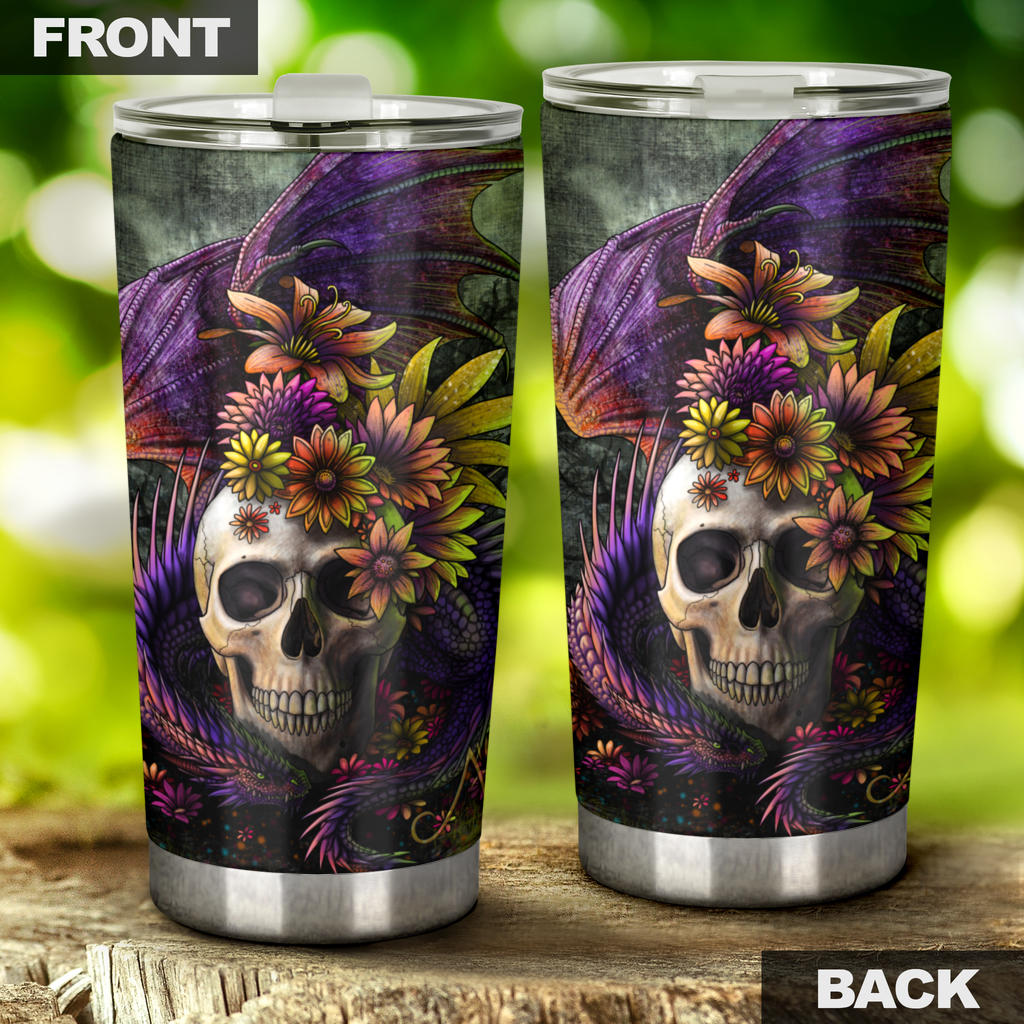 Skull dragon Tumbler cup