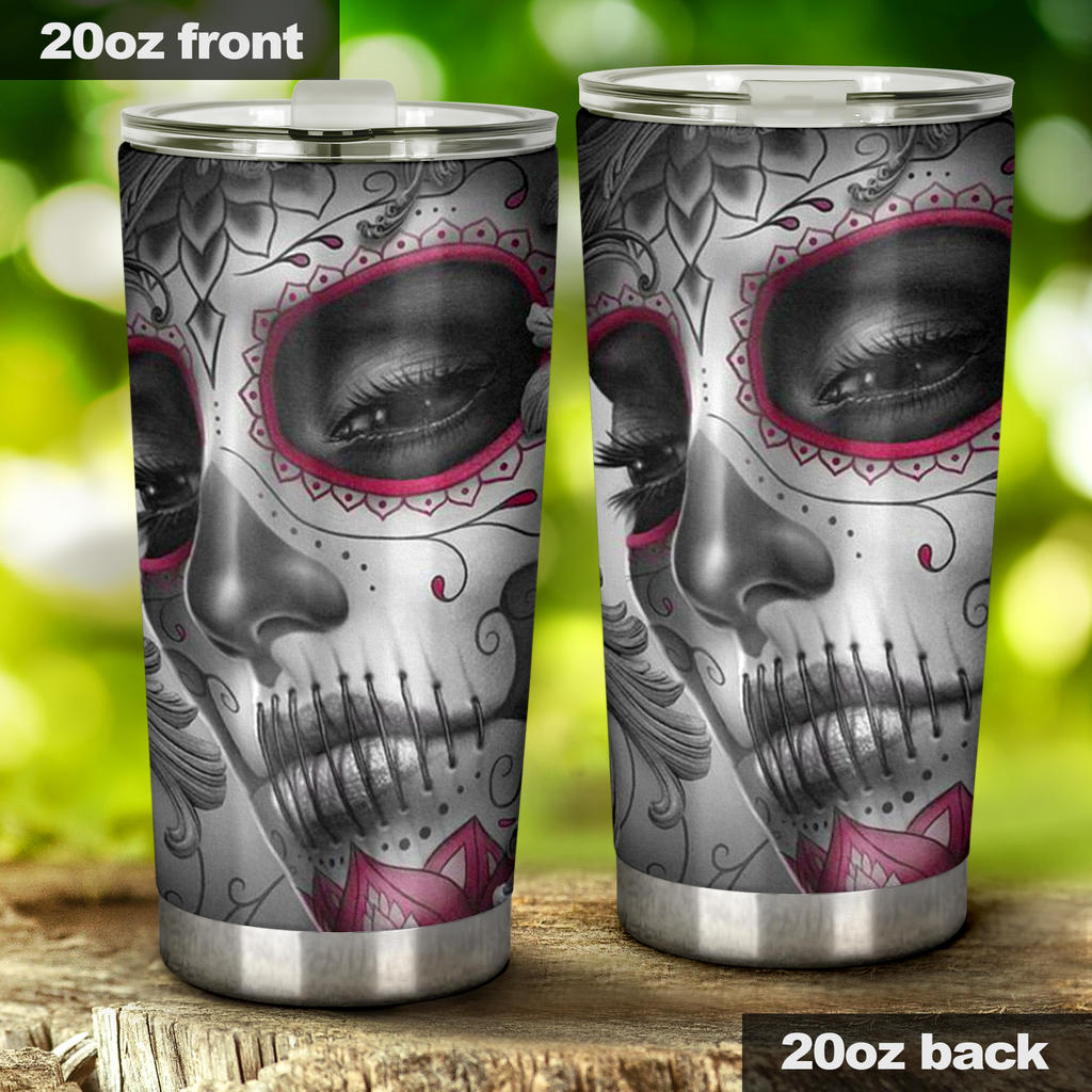 Sugar skull girl tumbler