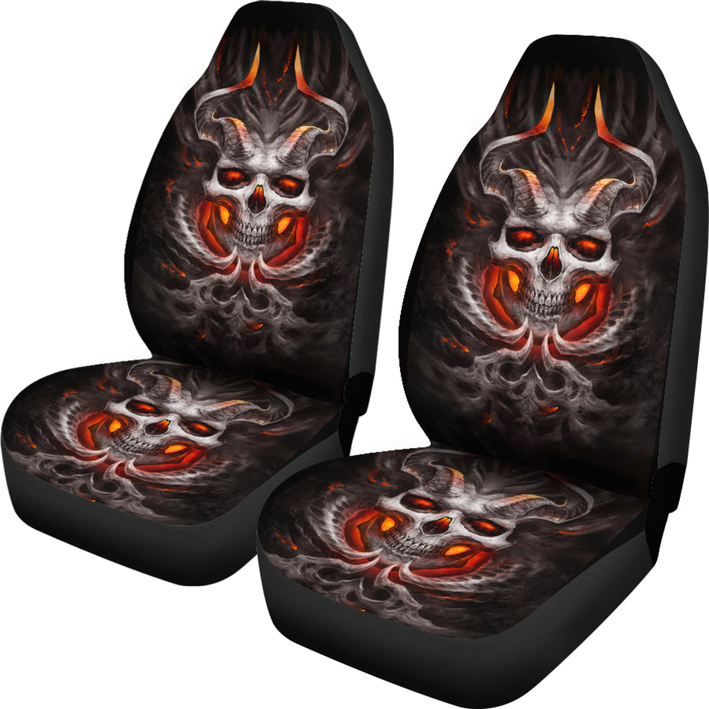 Burning skull - Seat covers for car