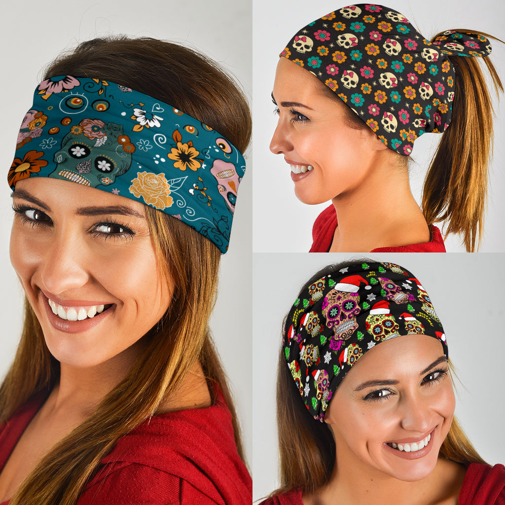 Set of 3 pcs sugar skull bandana