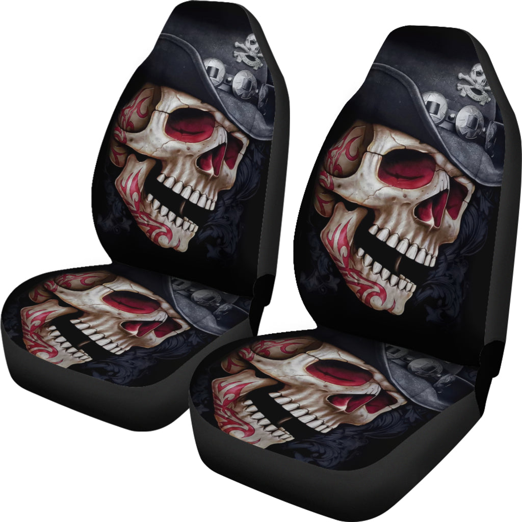 Set of 2 skull car seat covers