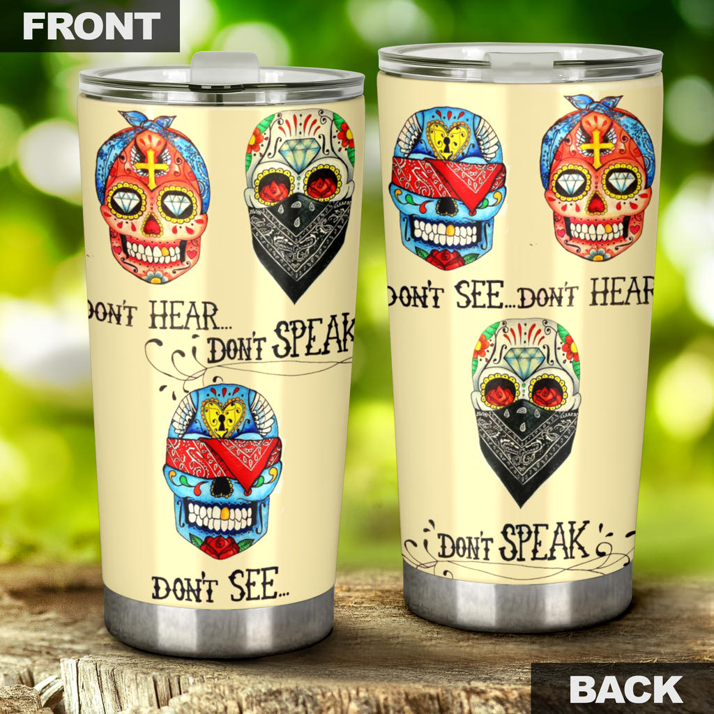 No See No hear No speak Tumbler mug cup