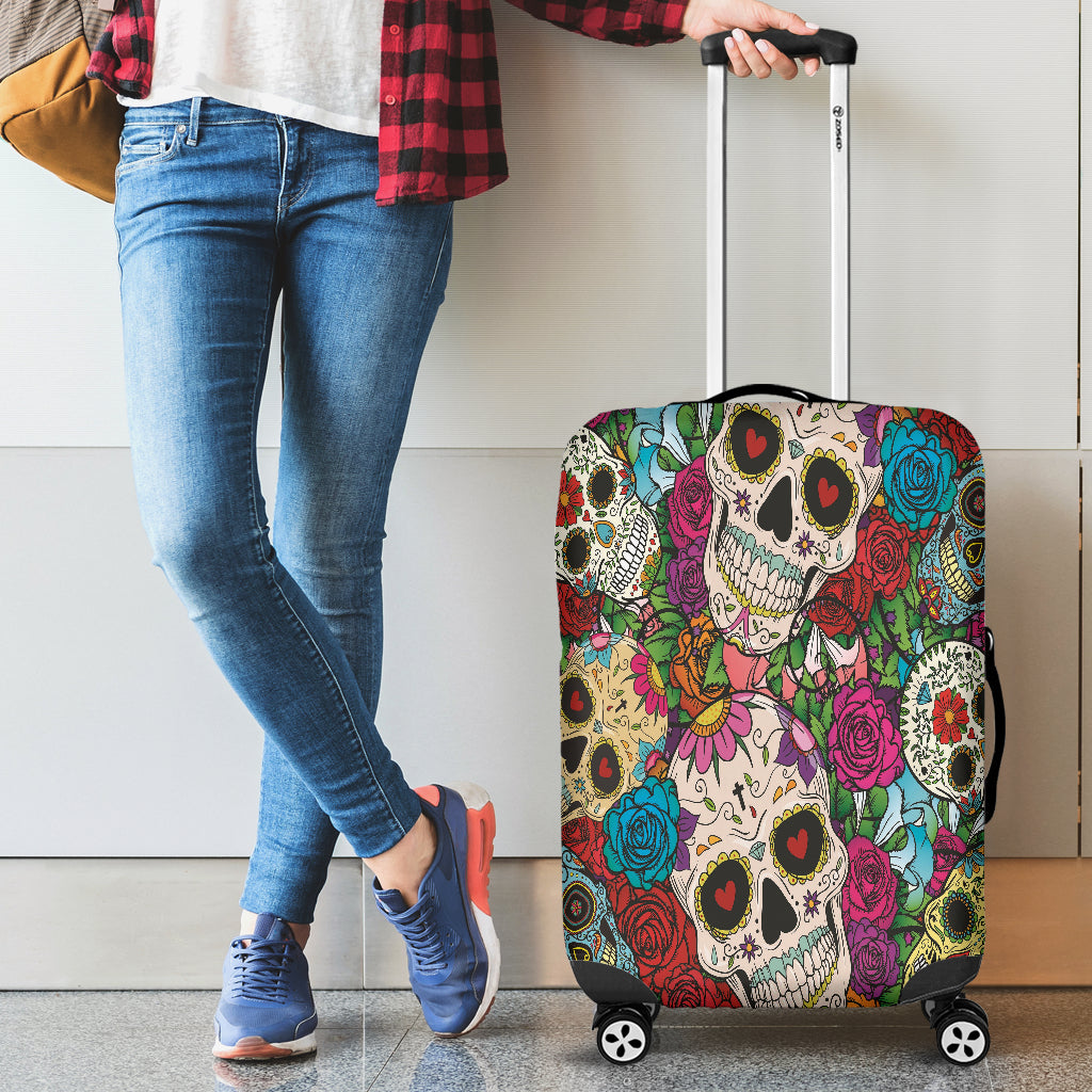 Sugar Skull Luggage Cover