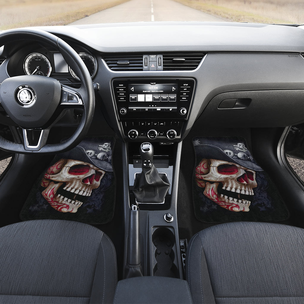Set of 4 pcs grim reaper skull car mats