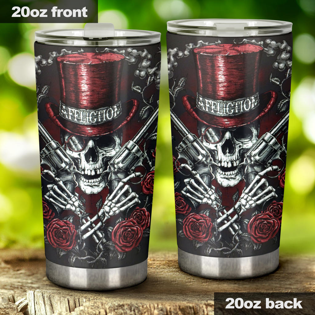 Rose skull coffee mug, biker skull mug, christmas skull tumbler cup mug, flame skull tumbler, halloween jumbo Mug, flame skull cup