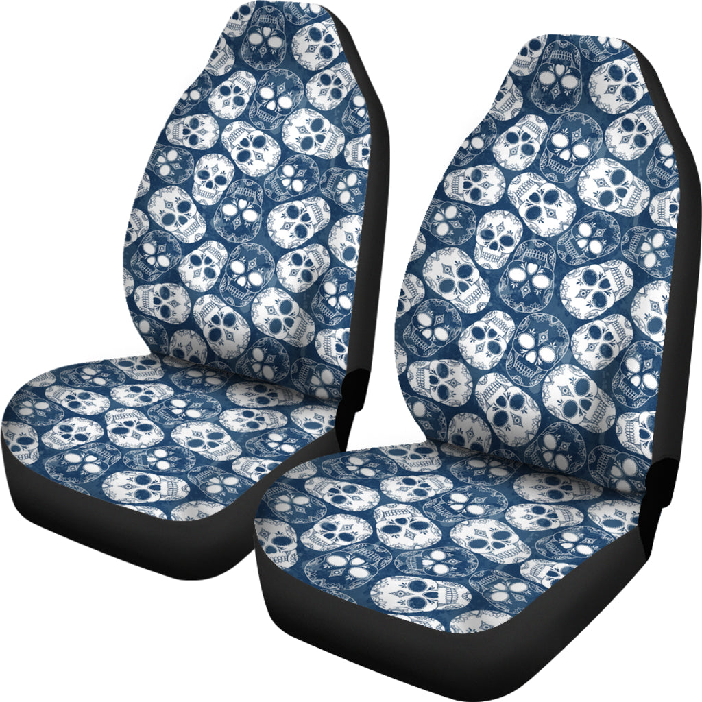 Set of 4 pcs sugar skull car mats