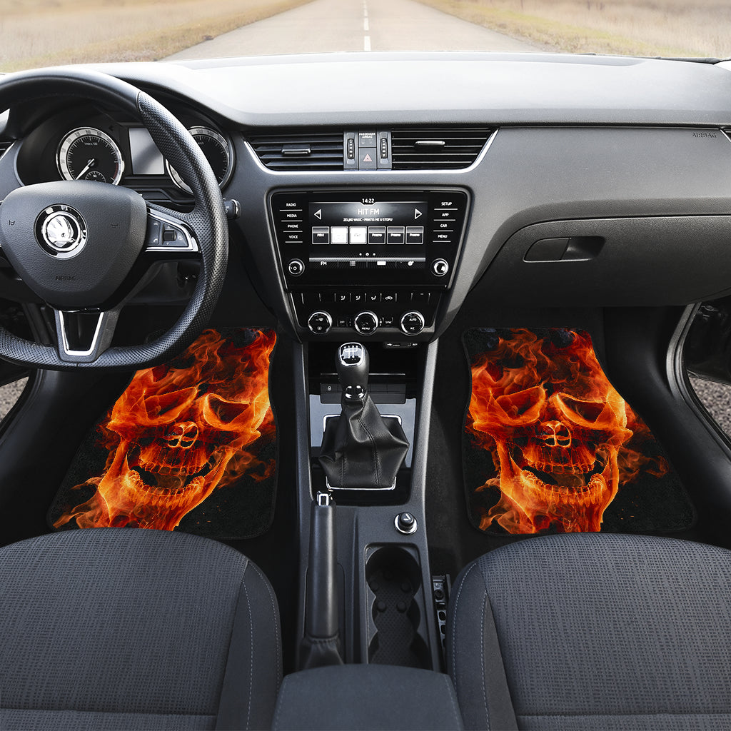 Set of 4 pcs skull car mats