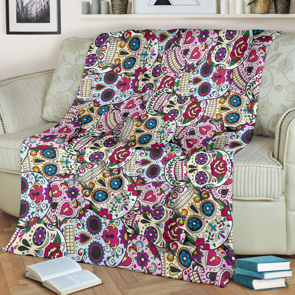 Sugar skull premium blanket