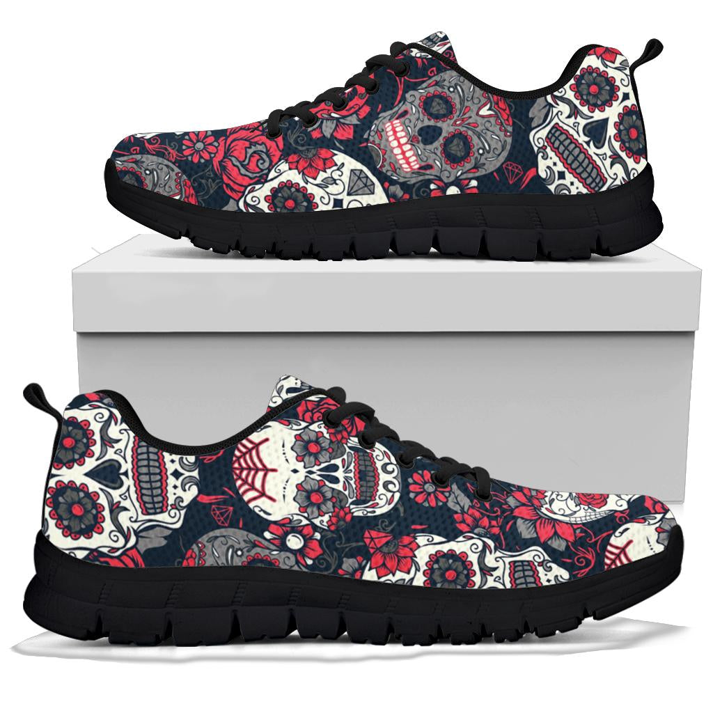 Sugar skull day of the dead women's sneakers shoes