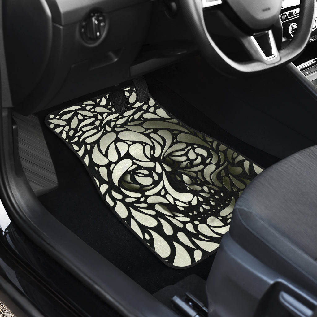 Set of 4 awesome skull car mats