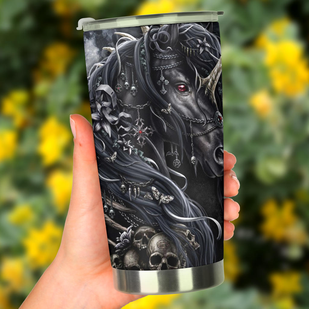 Skull horse tumbler cup