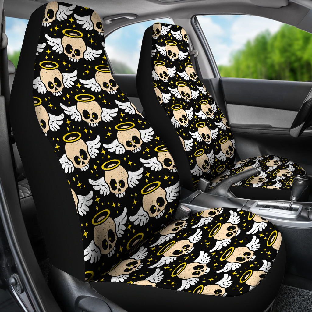 Set of 2 pcs skull car seat covers