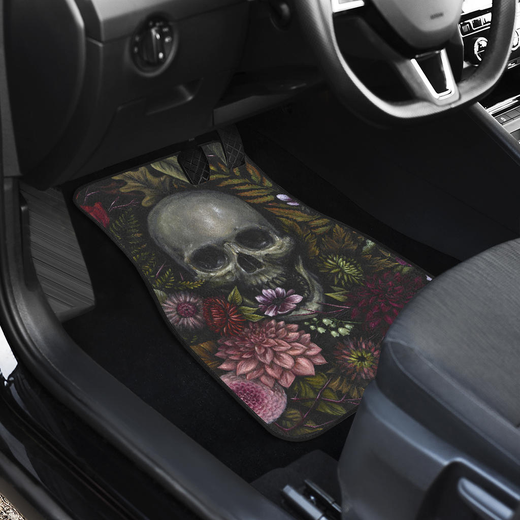 Set of 4 pcs skull car mats