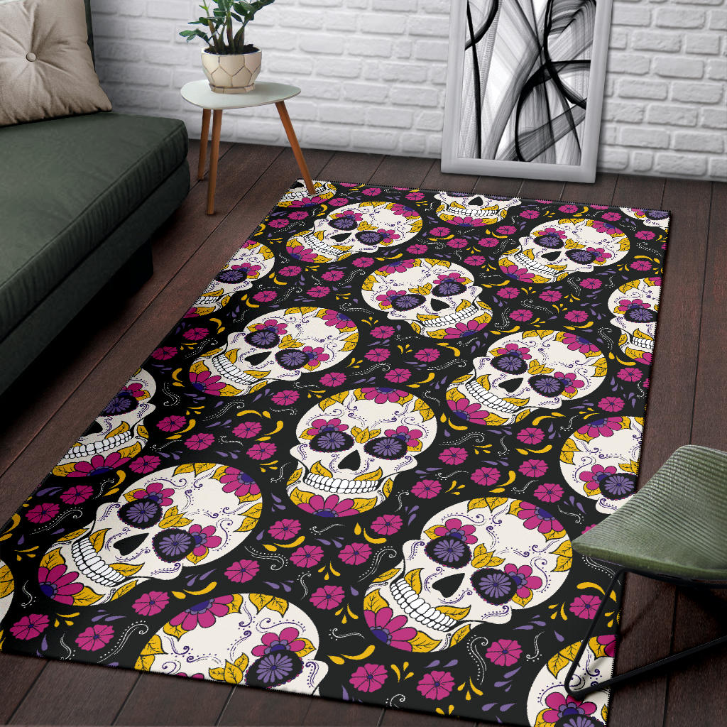 Sugar skull rug mat carpet