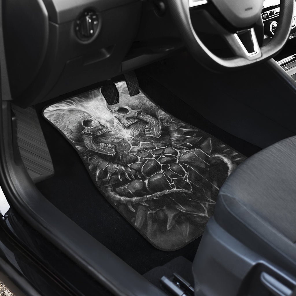 Set of 4 pcs grim reaper car mats
