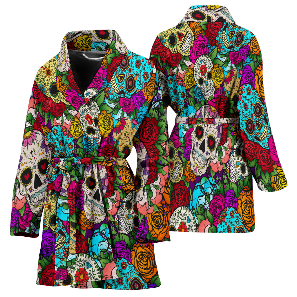 Sugar Skull Women's Bath Robe