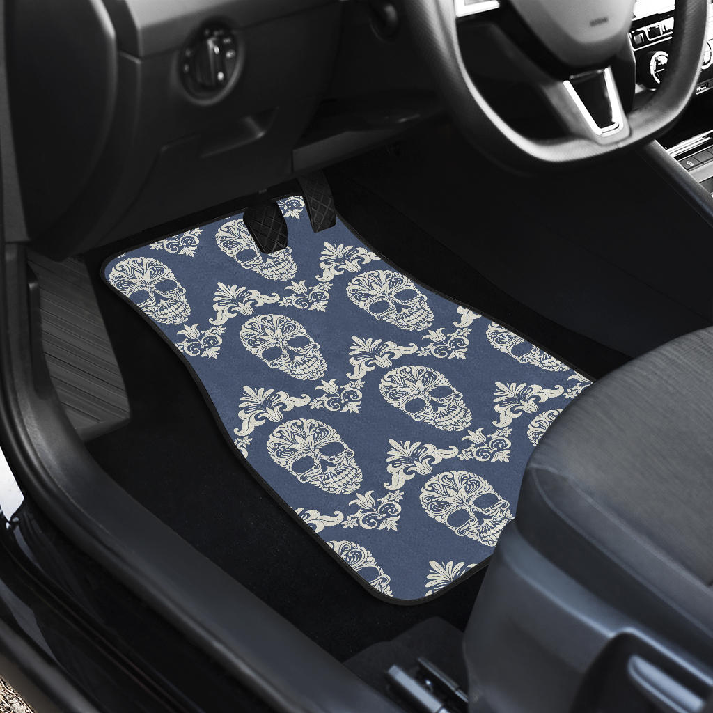 Set of 4 - sugar skulls car mat car floor mat