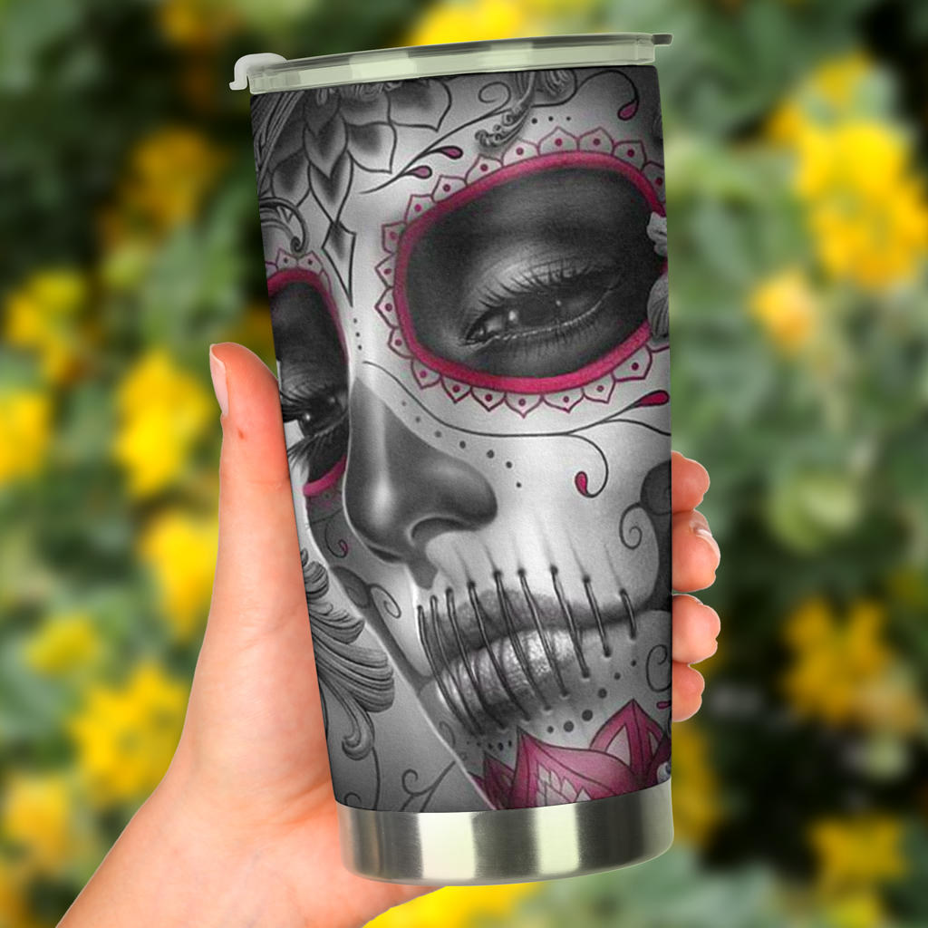 Sugar skull girl tumbler