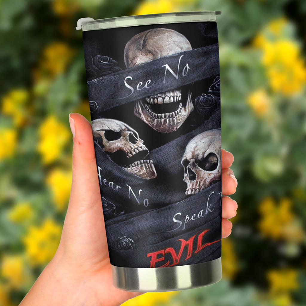 Skull tumbler cup mug, grim reaper coffee mug, christmas skull coffee mug, skeleton cup, biker skull coffee mug, goth tumbler cup mug