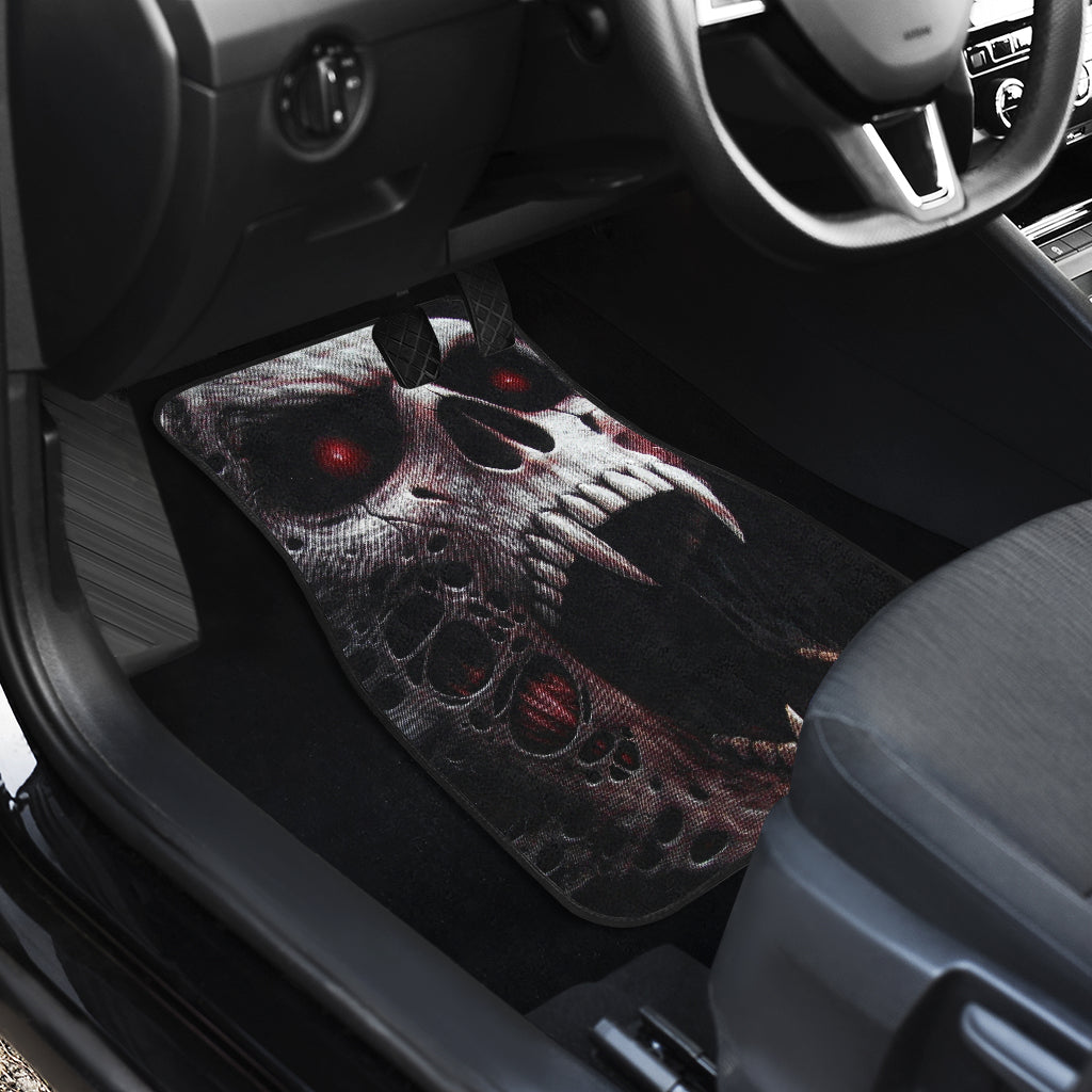 Set of 4 pcs awesome skull car mats