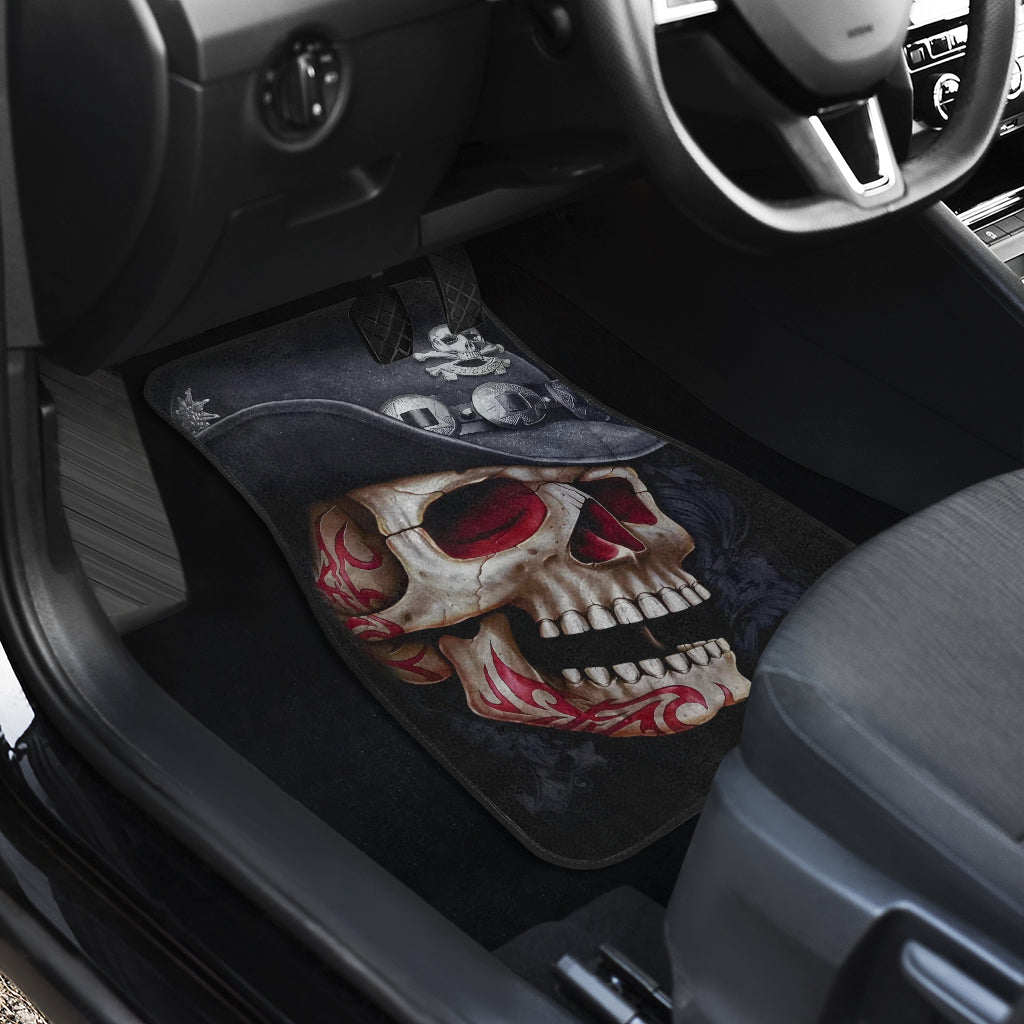 Set of 4 pcs grim reaper skull car mats