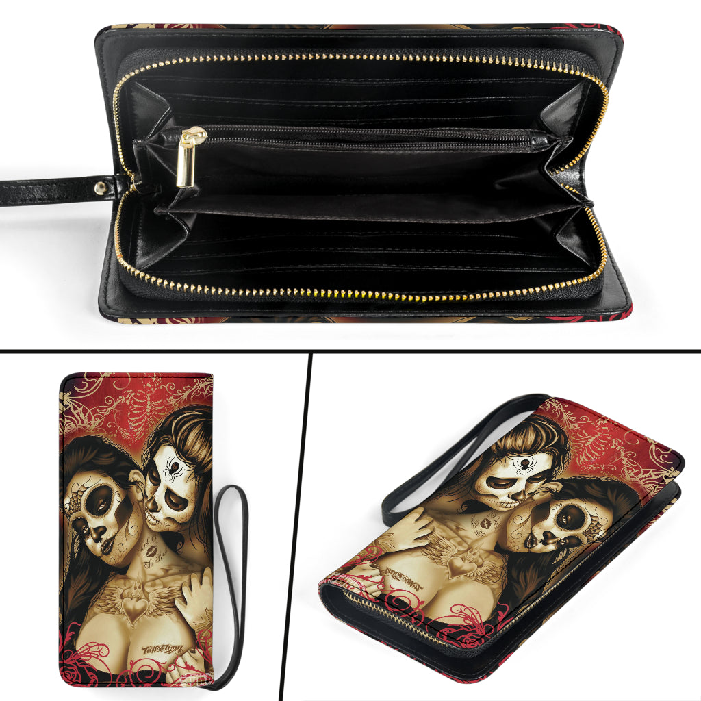 Day of the dead sugar skull girls wallet