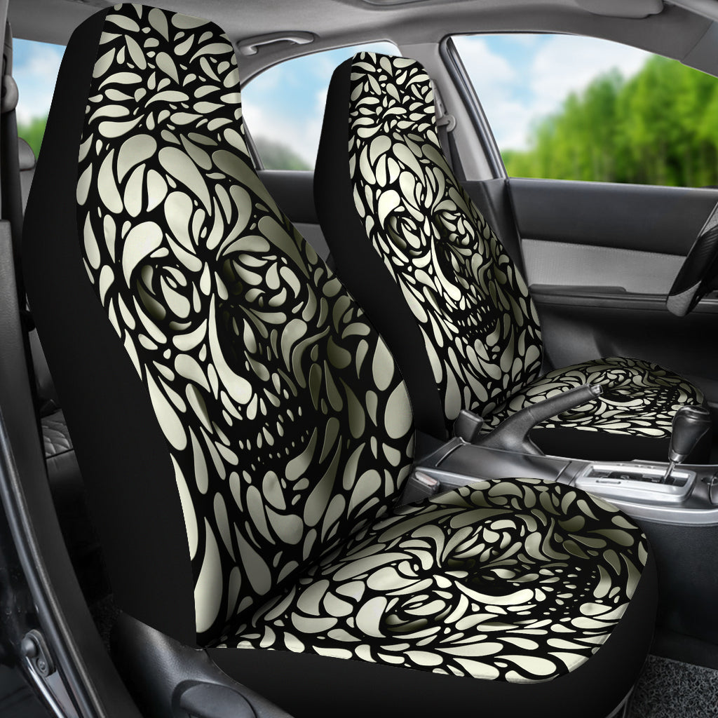 Set of 2 - Awesome skull seat covers